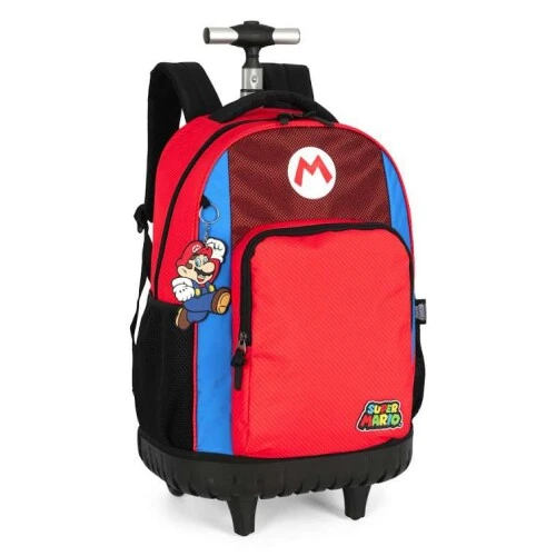 Mochila com Roda Super Mario Vermelha