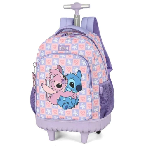 Mochila com Rodas Stitch Lilás - Luxcel