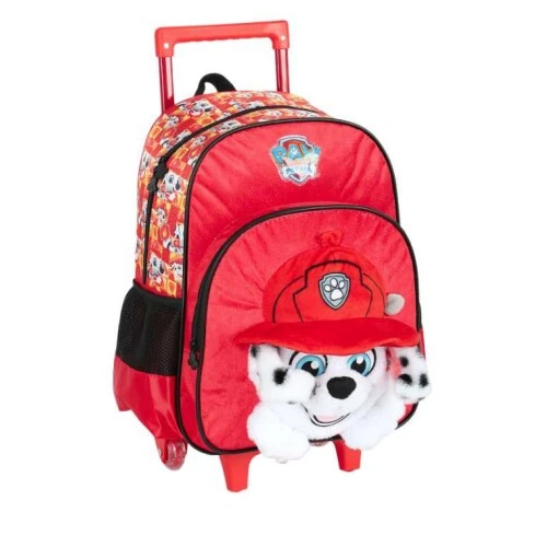 Mochila Com Roda Patrulha Canina Pelucia - Luxcel