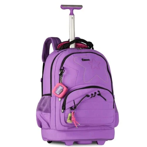 Mochila de Rodinha Juvenil Luluca Bonbon Clio Style c/ Compartimento para Notebook LU27029