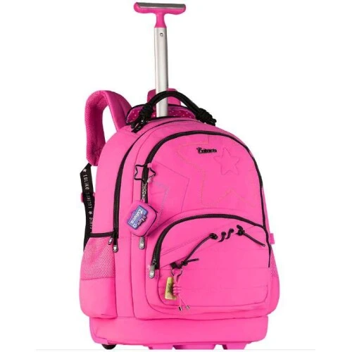 Mochila de Rodinha Juvenil Luluca Bonbon Clio Style c/ Compartimento para Notebook LU27029