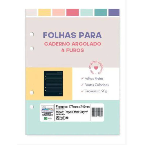 Monobloco 80 Folhas Coleg Preto - Cadersil