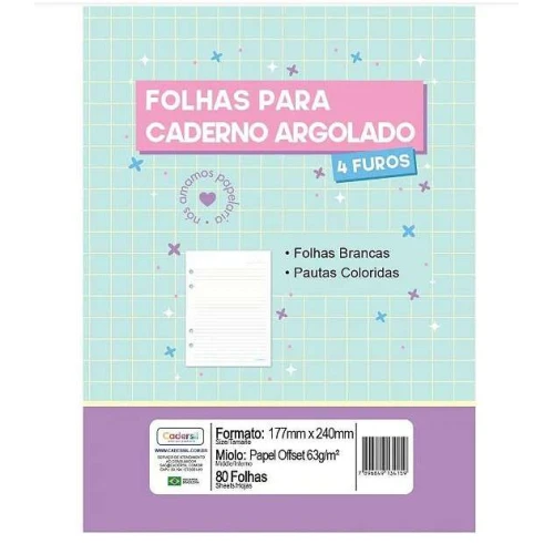 Monobloco 80 Folhas Colleg Branco - Cadersil Monobloco 80 Folhas Colleg Branco - Cadersil