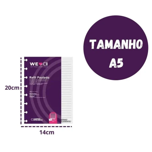 Monobloco Pautado Inteligente A5 90g/m² 90 Folhas Monobloco Pautado Inteligente A5 90g/m² 90 Folhas