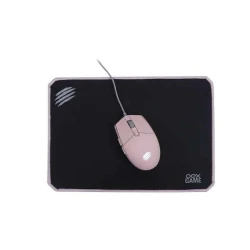 Mouse Com Fio Oex Arya Kit Com Mousepad MC104 Preto E Rosa