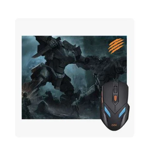 Mouse Com Fio Oex War MC100 Kit Com Mousepad Game