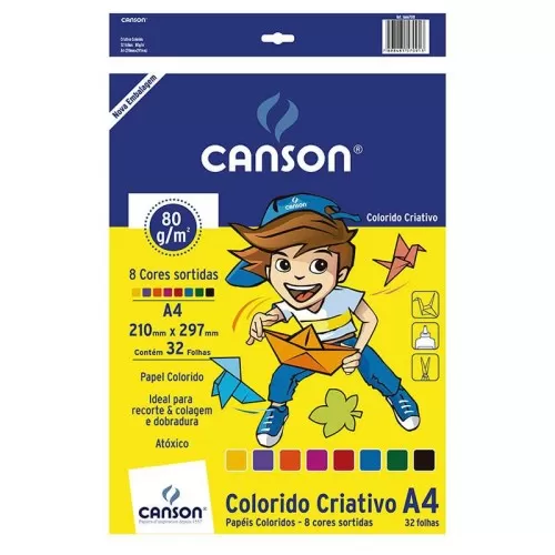 Pacote Criativo A4 8 Cores Canson