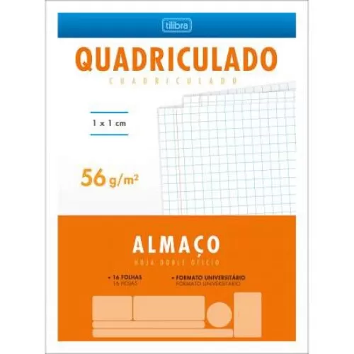 Papel Almaço Quadriculado 1x1 16 Folhas - Tilibra