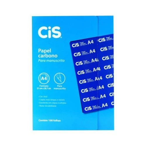 Papel Carbono CIS Azul com 100 Folhas