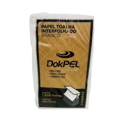 Papel Interfolhado Toalha Gold Dokpel com 1000 folhas