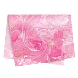 Papel Seda Marmorizado Rosa pacote com 50un - Cromus