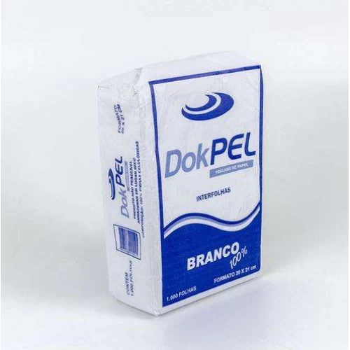 Papel Toalha Interfolhado Branco Dokpel 1000 folhas