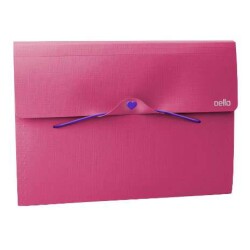 Pasta Sanfonada A4 com 12 Divisórias Pink - Dello