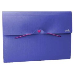 Pasta Sanfonada A4 com 12 Divisórias Roxo - Dello