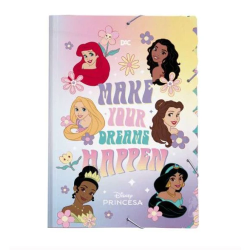 Pasta com Elástico Plástica Princesas - DAC