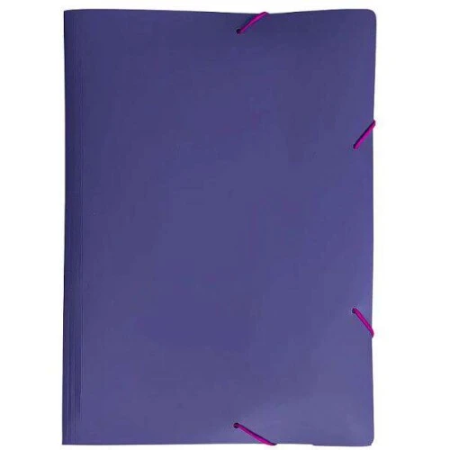 Pasta com Elastico Plástica A4 Color Roxo - Dello