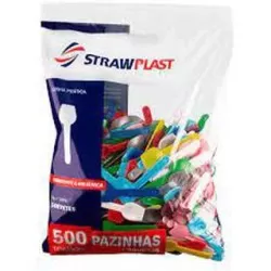Pazinha de Sorvete Grande c/500 Colorida Strawplast