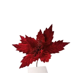 Pick Natalino Flor Enfeite de Natal - Haste Flor Vermelha 40cm - Cromus