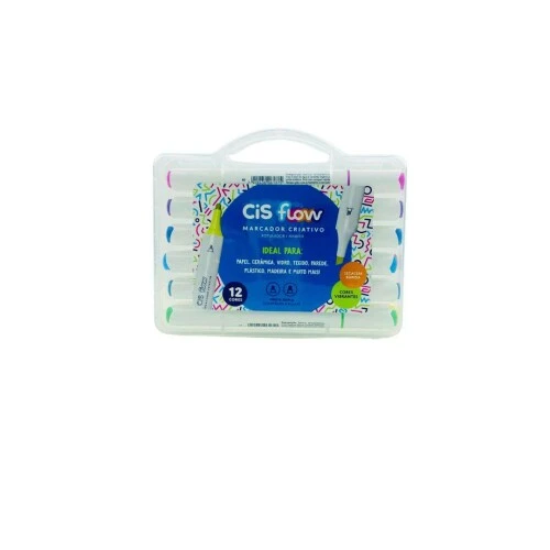 Pincel Criativo Flow c/12 cores - Cis