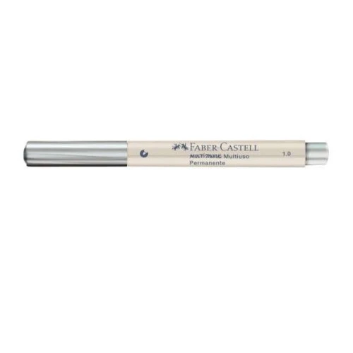 Pincel Permanente 1mm Prata Faber Castell