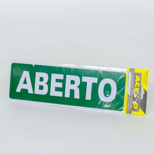 Placa Aberto/Fechado Ref P-30