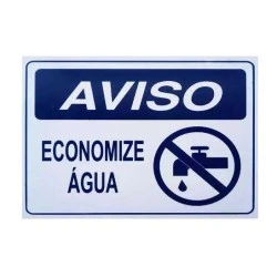 Placa Aviso Economize Água Ref. P-38/2