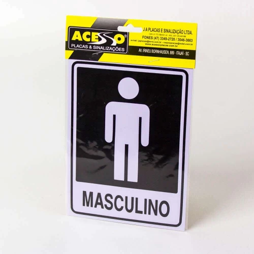 Placa Banheiro Masculino A-466