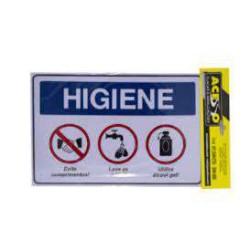 Placa De Acesso Higiene 3 itens