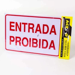 Placa Entrada Proibída P-11