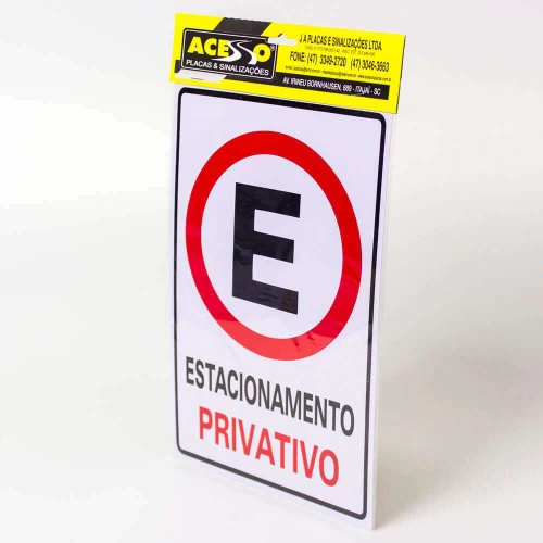 Placa Estacionamento Privativo P-3