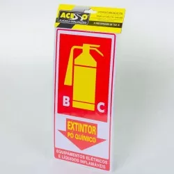 Placa Extintor BC CO2 X-703