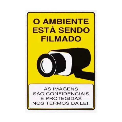 Placa O Ambiente Está Sendo Filmado P-25/1