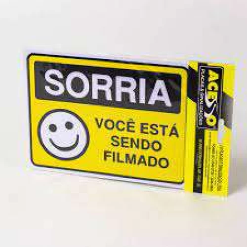 Placa Sorria! Você Está Sendo Filmado P-25