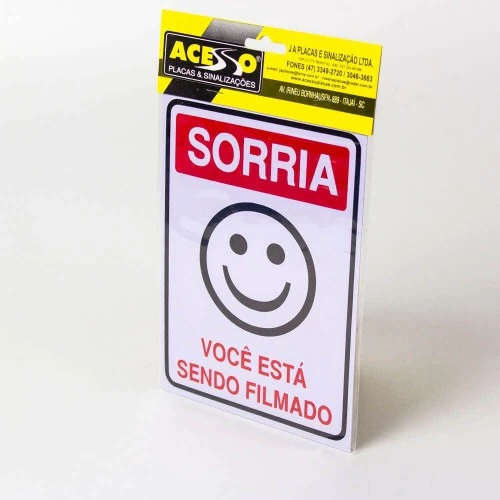 Placa Sorria! Você Está Sendo Filmado P-26