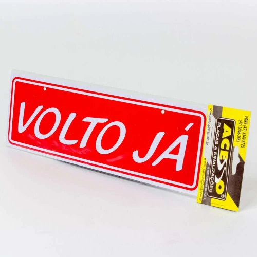 Placa Volto Já P-26/1