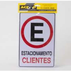 Placa de Acesso - Estacionamento Clientes - P-2