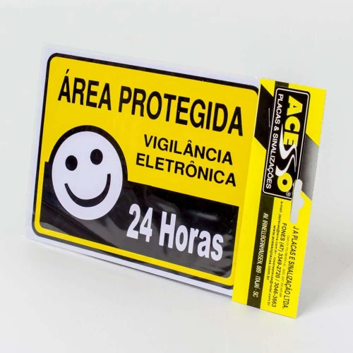 Placa Área Protegida 24 Horas S-224