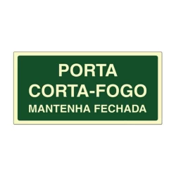 Placas Acesso Luminescente Porta Corta Fogo R-908