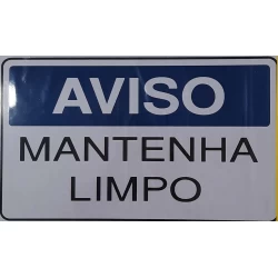 Placas Acesso Mantenha Limpo Ref S-214/1