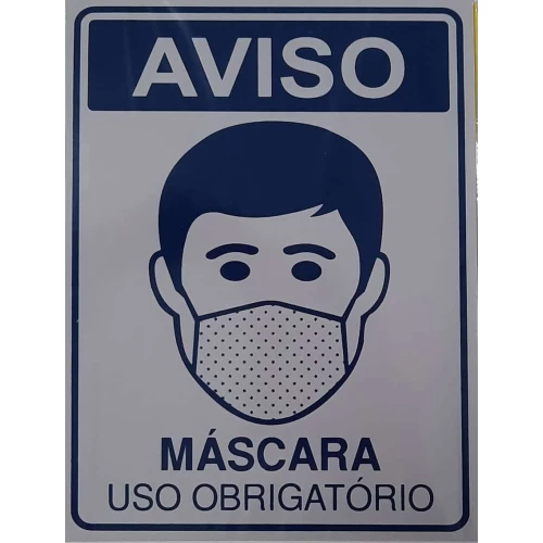 Placas Acesso Máscara Uso Obrigatório P-37/6