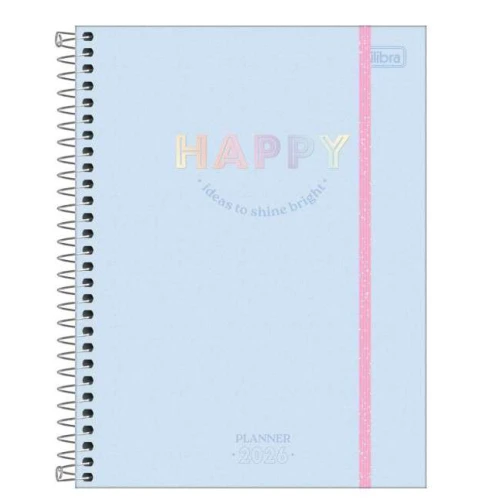 Planner Anual Espiral Happy Tilibra 80 Fls