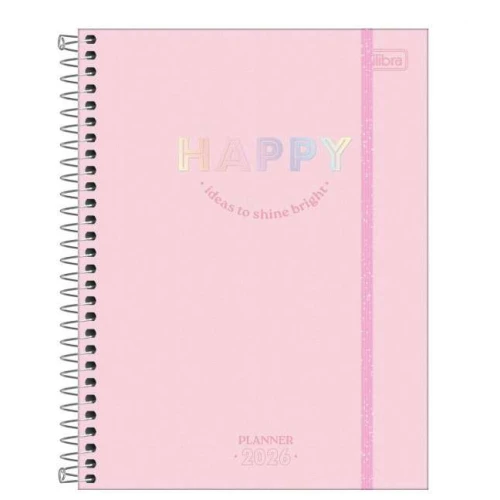 Planner Anual Espiral Happy Tilibra 80 Fls
