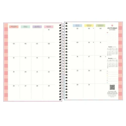 Planner Anual Espiral Happy Tilibra 80 Fls