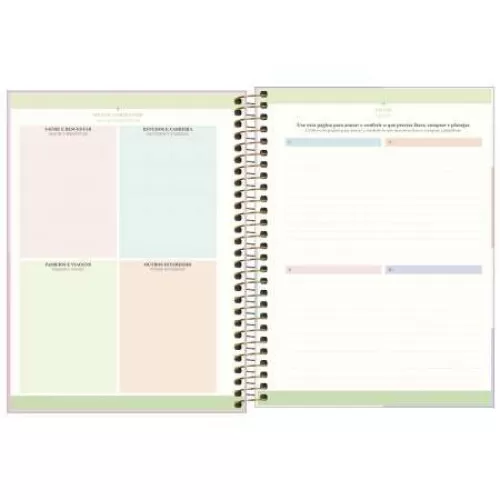 Planner Anual Espiral Happy Tilibra 80 Fls