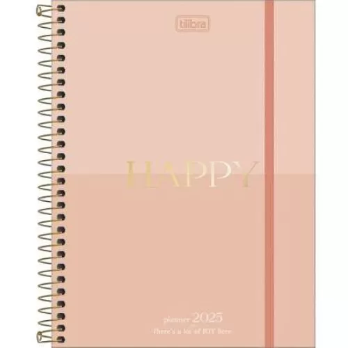 Planner Anual Espiral Happy Tilibra 80 Fls