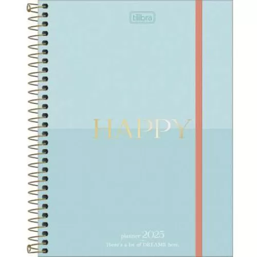 Planner Anual Espiral Happy Tilibra 80 Fls