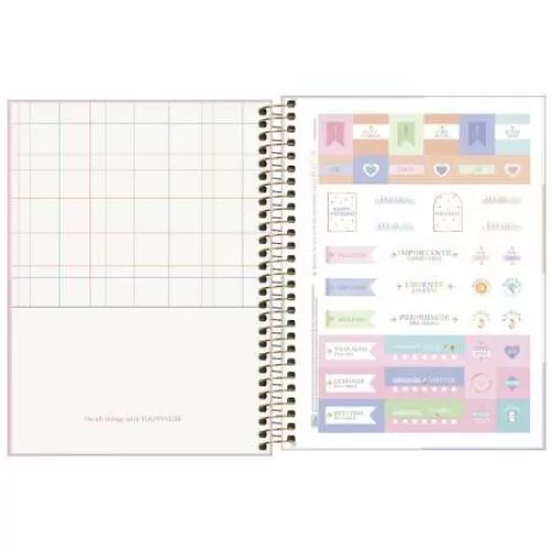 Planner Anual Espiral Happy Tilibra 80 Fls