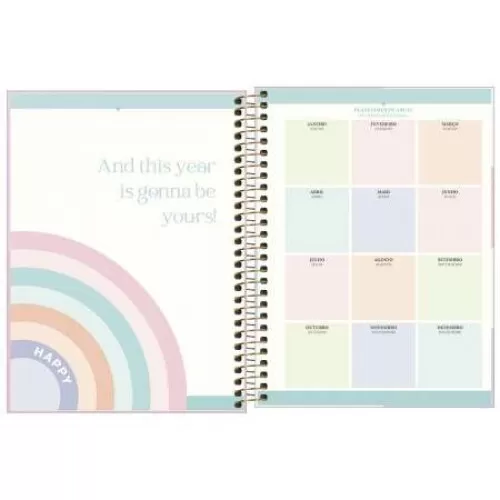 Planner Anual Espiral Happy Tilibra 80 Fls