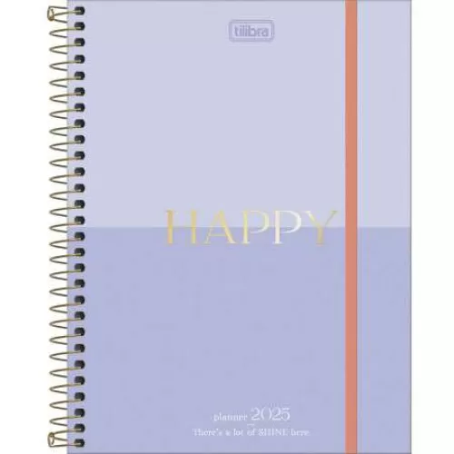 Planner Anual Espiral Happy Tilibra 80 Fls