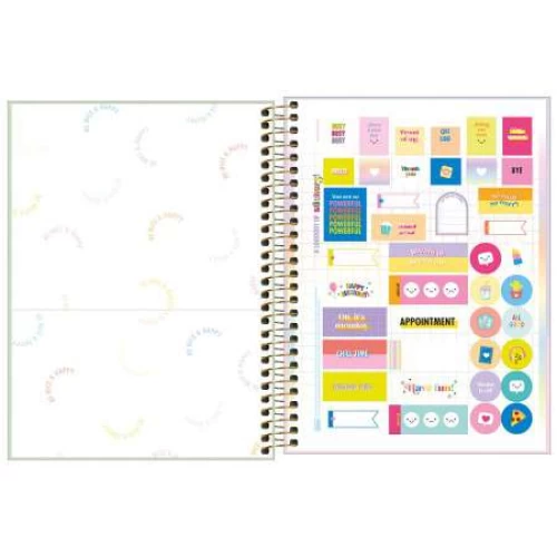 Planner Espiral Anual Happy Verde 80 folhas - Tilibra